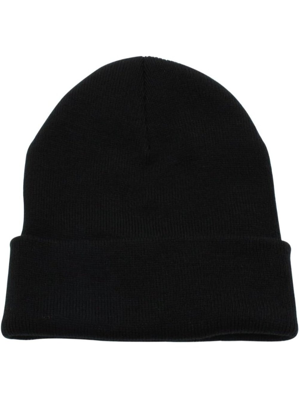 Unisex Black Cuffed Plain Skull Knit Beanie Hat For Imported Winter Cap